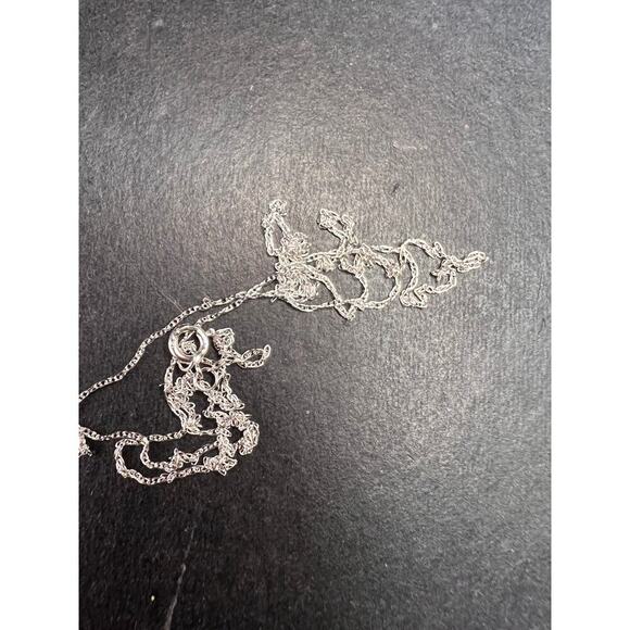 NEW 14k white gold 18 inch cable chain .45 grams - Picture 5 of 9